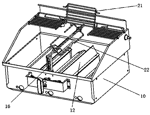 Barbecue stove with lifting barbecuing rod support