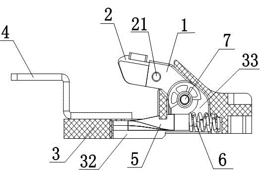 Movable static contact structure for plastic-shell circuit breaker