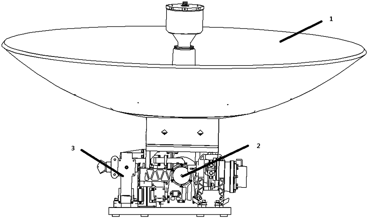 Two-dimensional directional antenna with initial directing function and applicable to high-orbit satellite