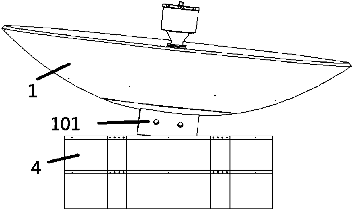 Two-dimensional directional antenna with initial directing function and applicable to high-orbit satellite