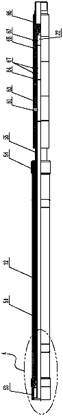 Water searching pipe column of open-hole horizontal well