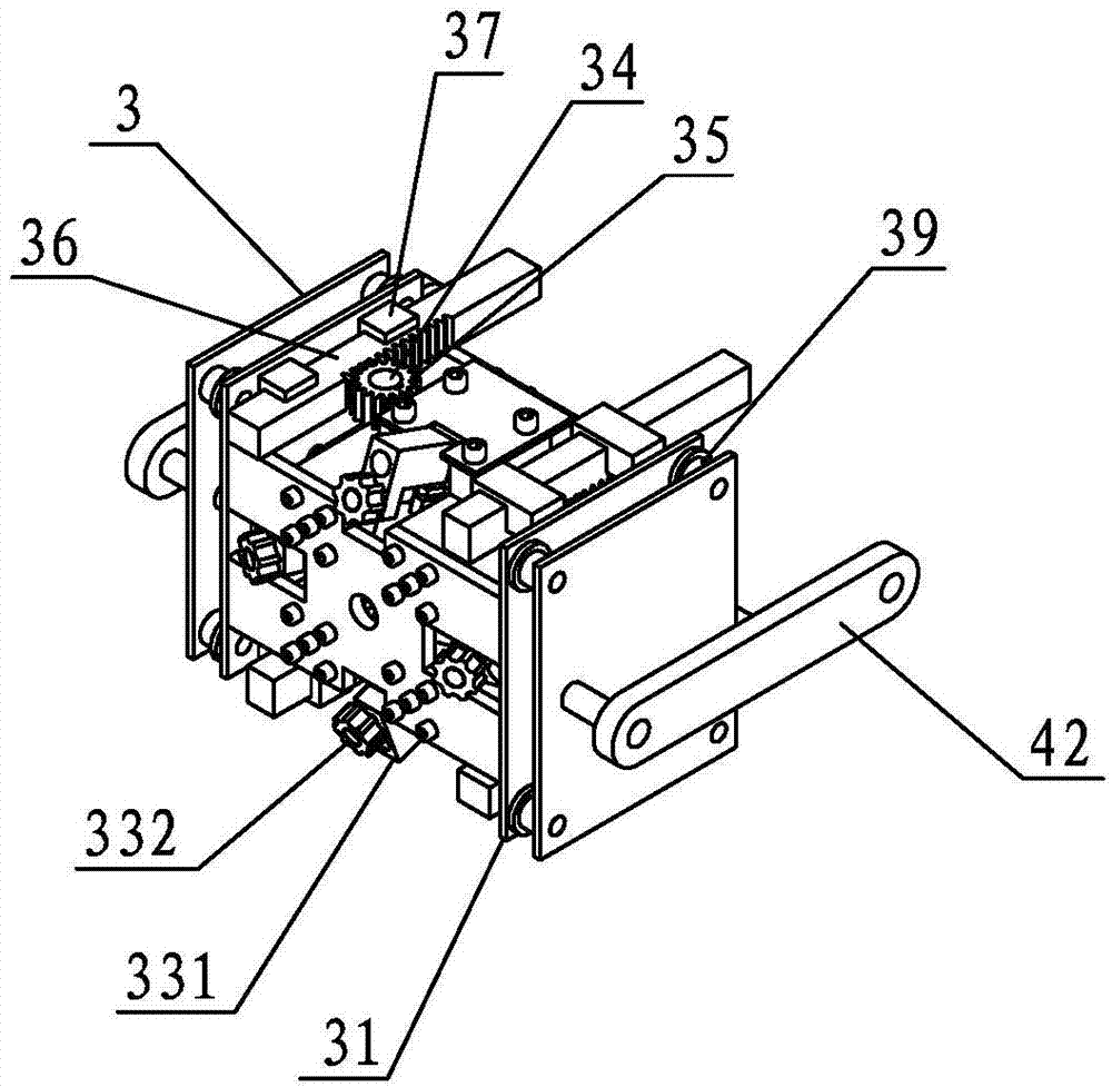 An extruded steel bar automatic feeding and straightening mechanism