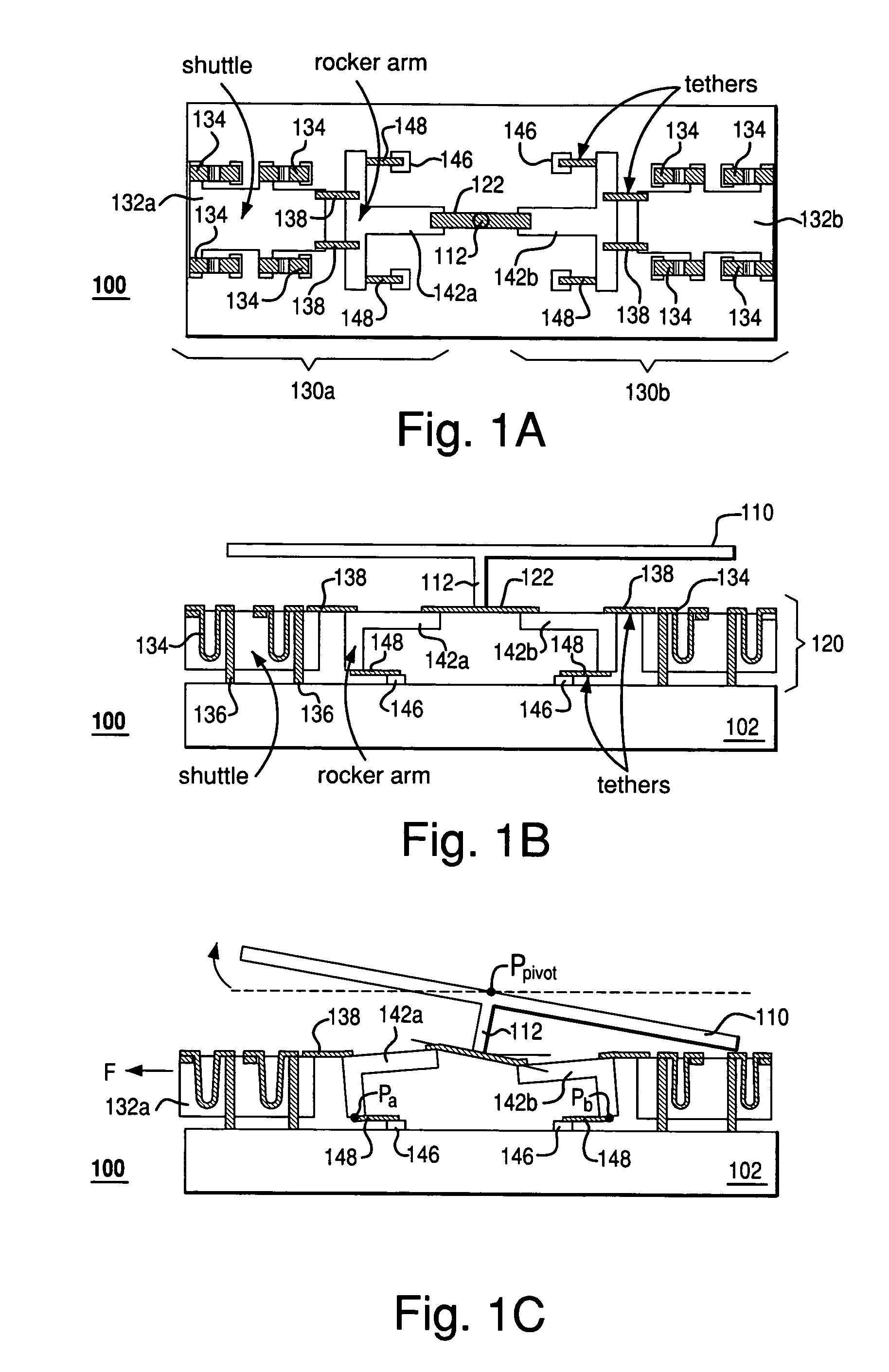 Rocker-arm actuator for a segmented mirror