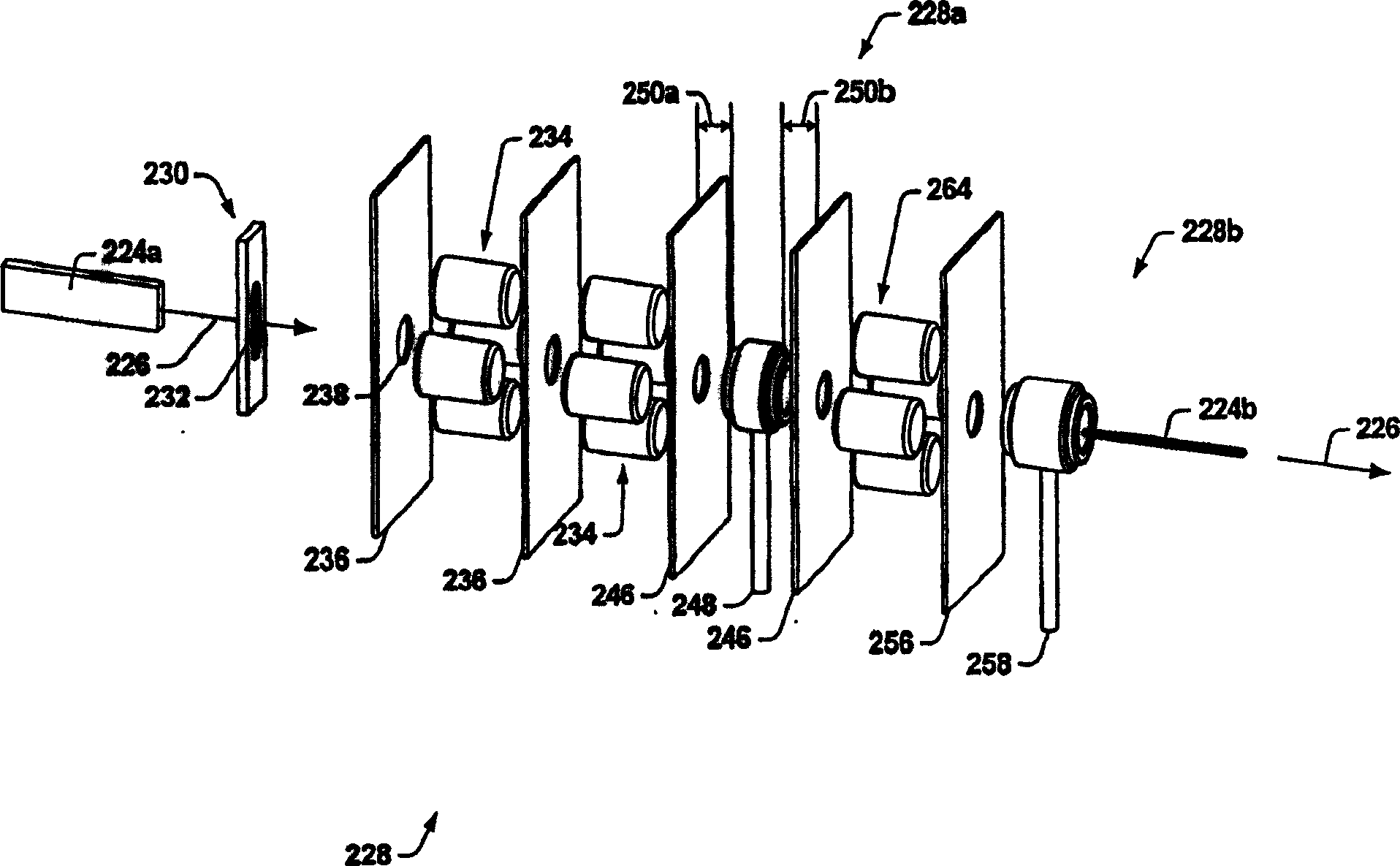 Slit double gap buncher and method for improved ion bunching in an ion implantation system