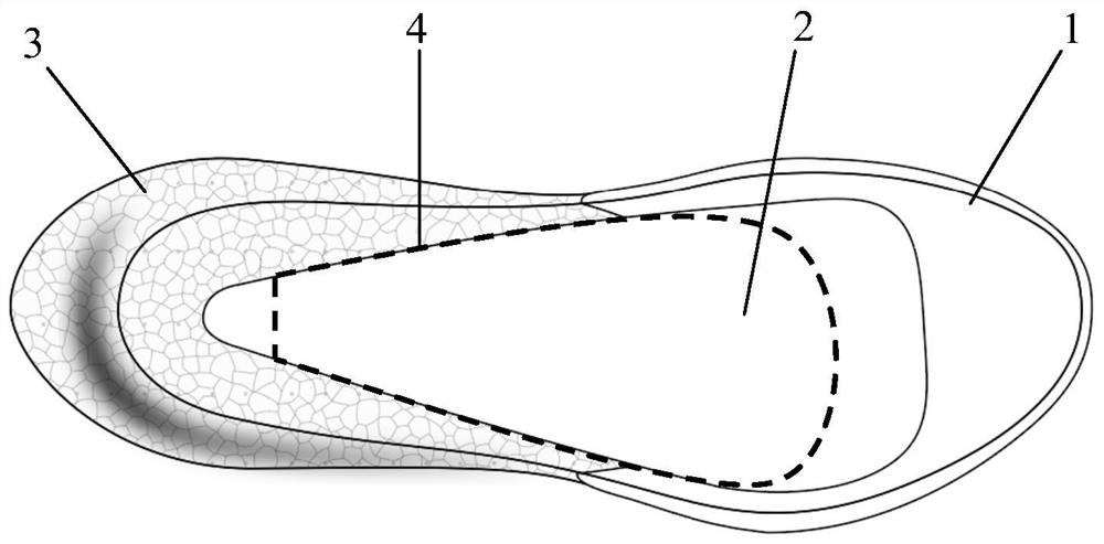 Sole with foot fascia bionic function and shoe