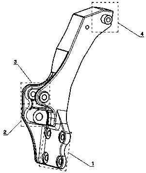 Cab rear suspension bracket with novel integrated structure