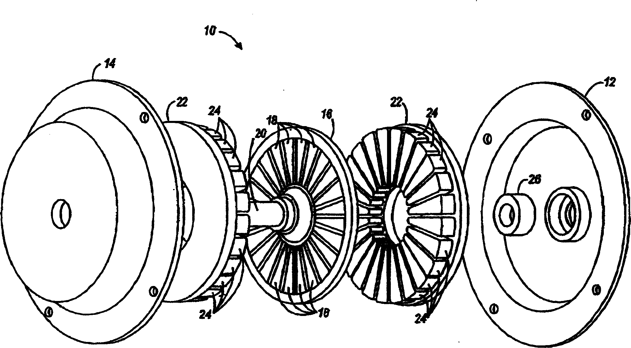 Axial gap brushless DC motor