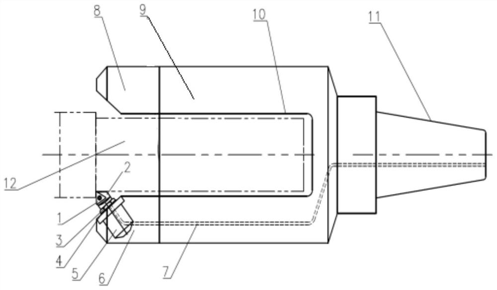 Boring-based cantilever shaft machining method for achieving large-size irregular appearances