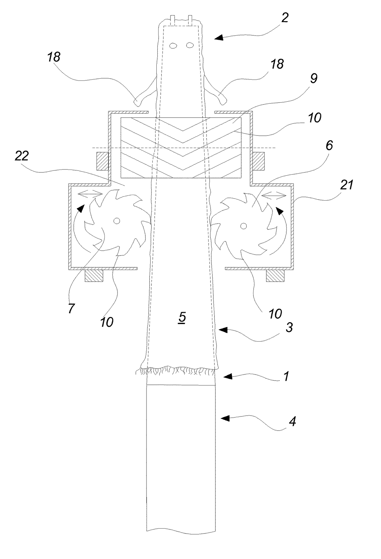 Displacement of scraping rollers