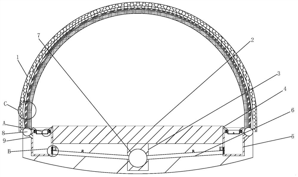 Tunnel waterproof drainage structure and tunnel waterproof drainage method