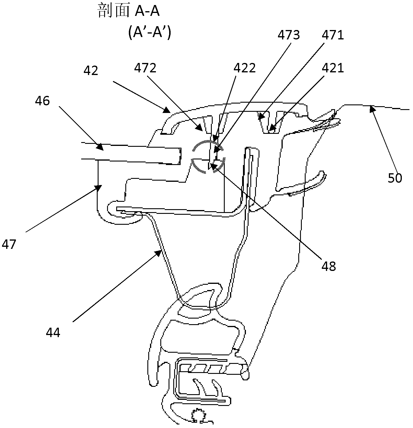 Widow strip fixing device for vehicle window and fixing method thereof