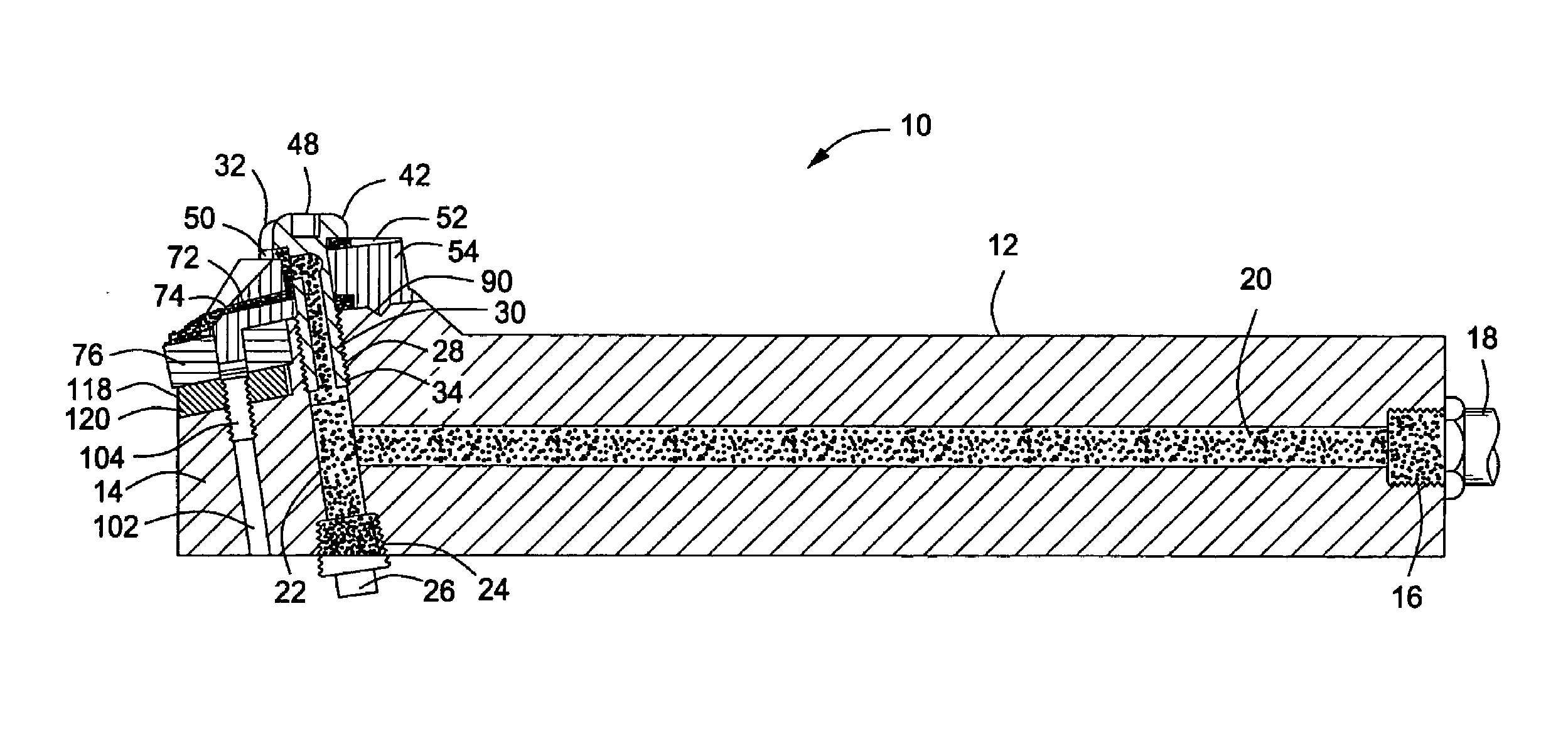 Boring bar having internal coolant supply