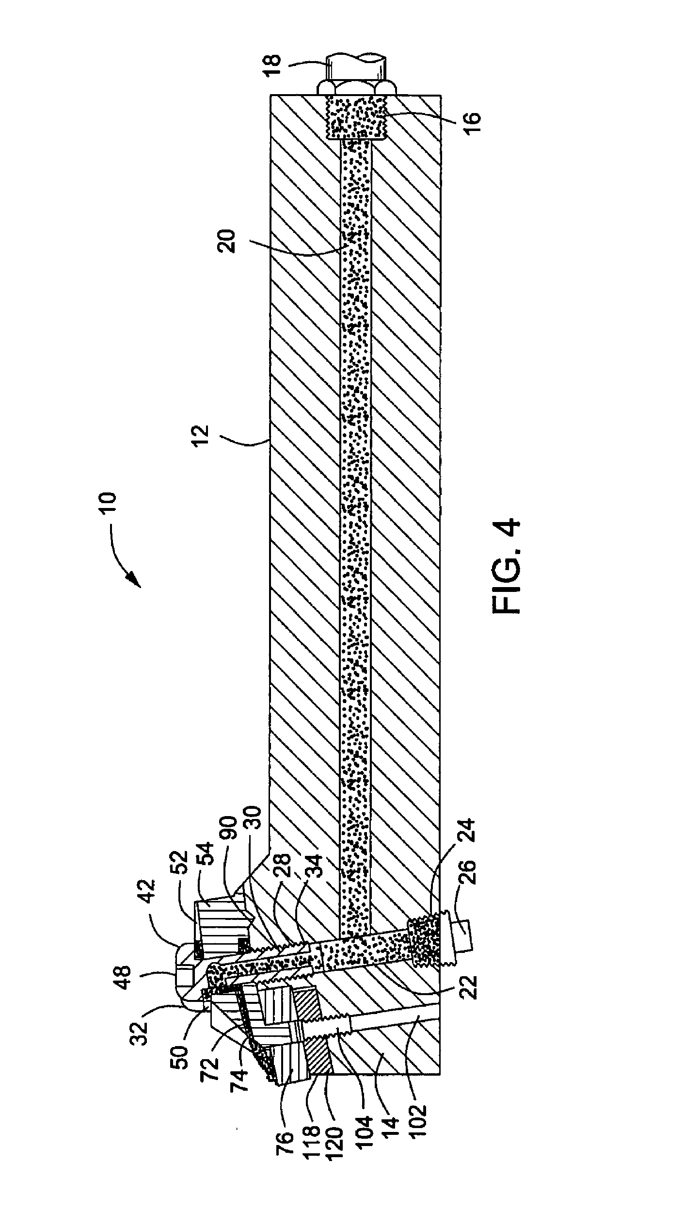 Boring bar having internal coolant supply