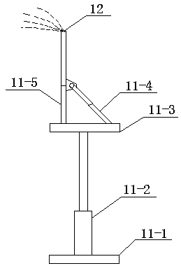 Debris flow starting test artificial rainfall simulating method