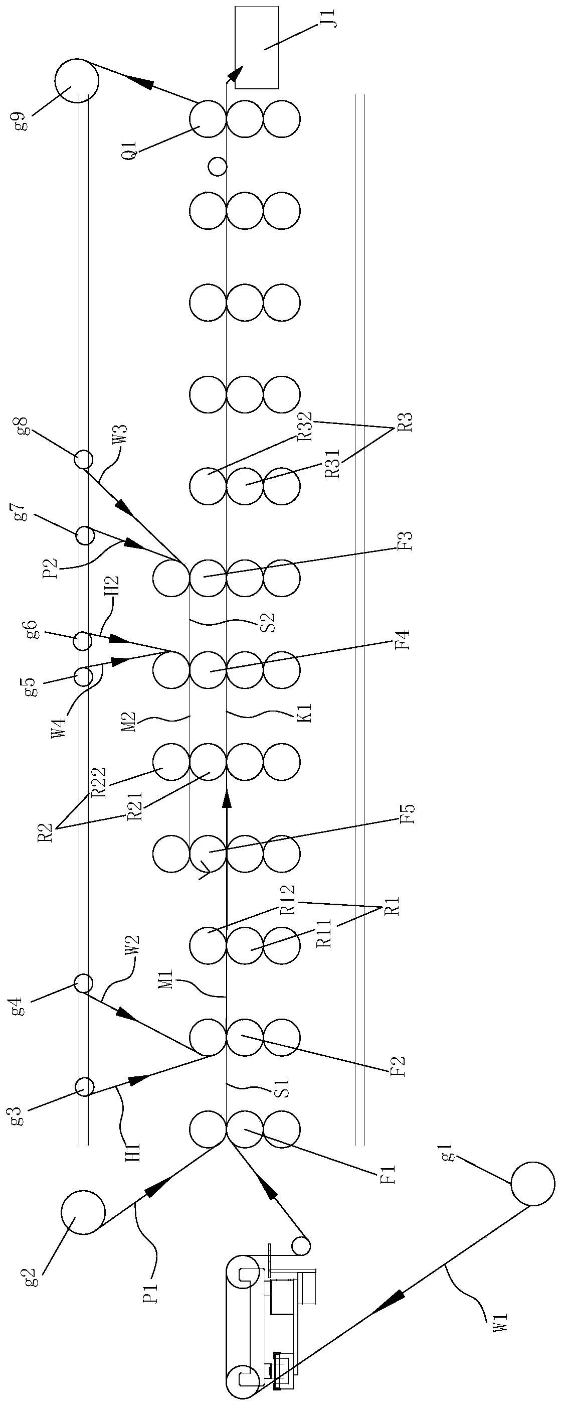 Nose-bridge-free protective mask and high-speed rotary die cutting production process and production equipment thereof