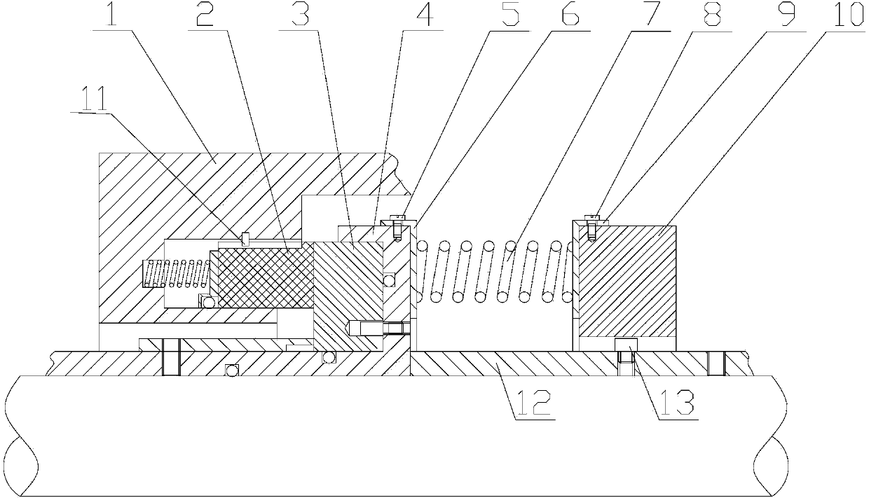 Axial vibration resistance type mechanical sealing device