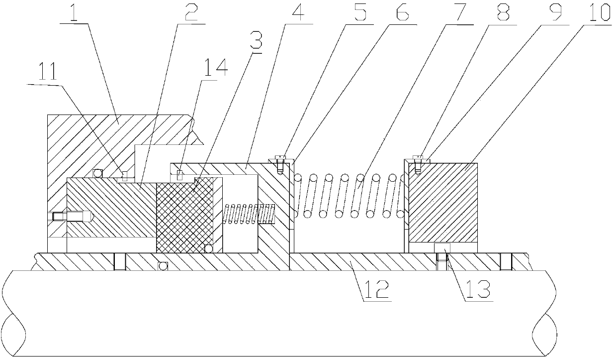 Axial vibration resistance type mechanical sealing device