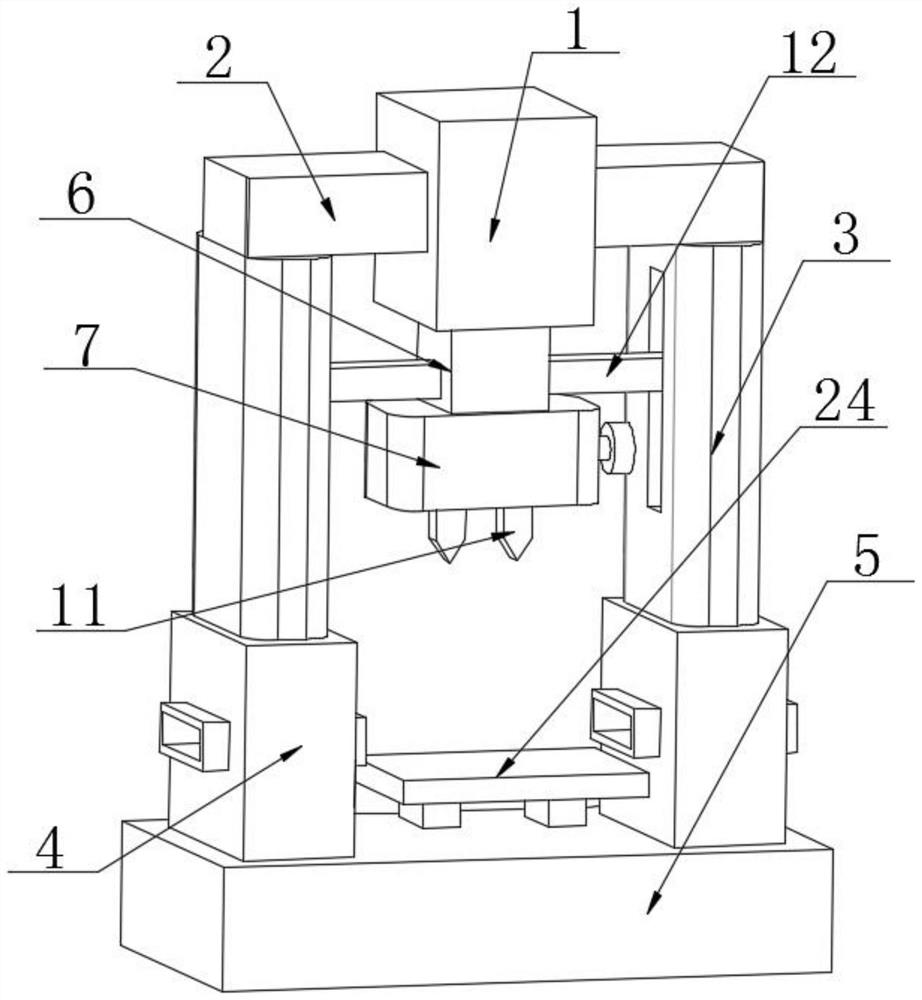 Trademark machine cutting device for label manufacturing