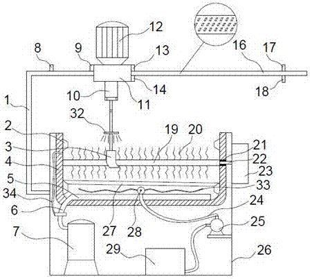 Low-energy-consumption green tea washing device