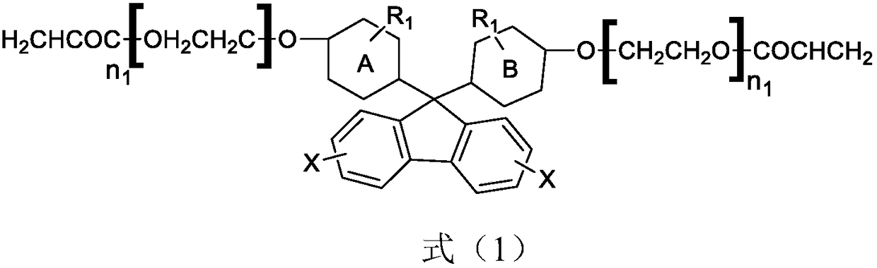 Application of supported heteropoly acid catalyst in preparation of fluorenyl acrylic ester