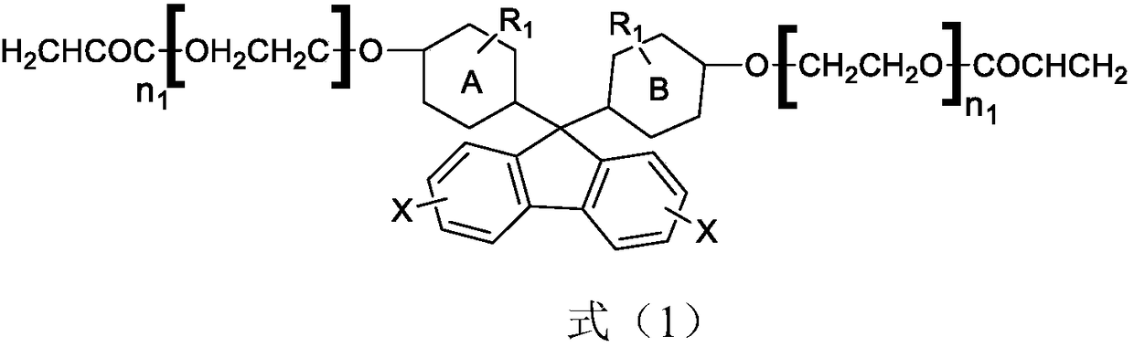 Application of supported heteropoly acid catalyst in preparation of fluorenyl acrylic ester