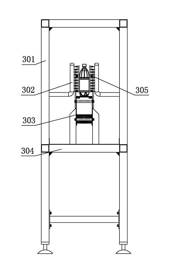 Rotary bottle body water removing machine