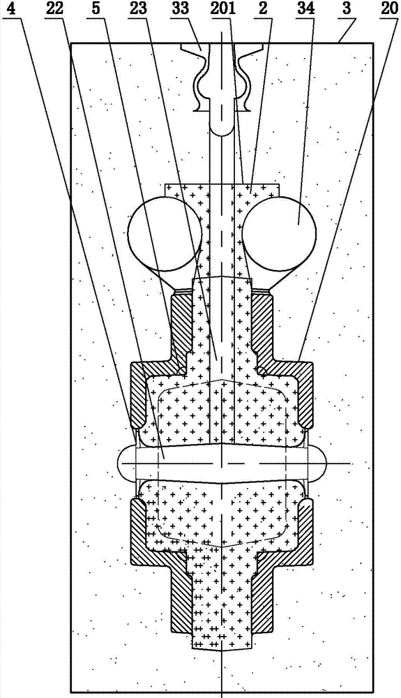 Novel casting mould structure for car brake disc