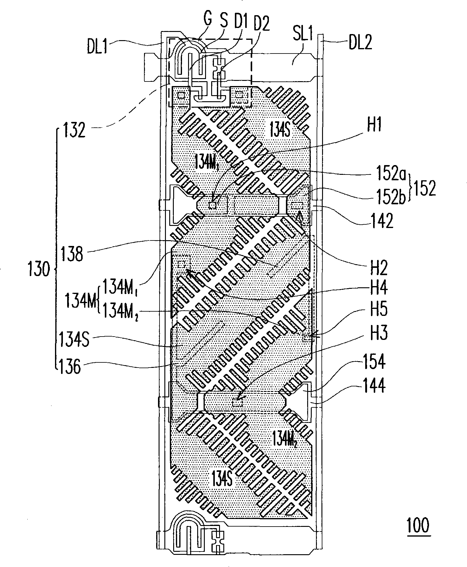 Pixel array of LCD