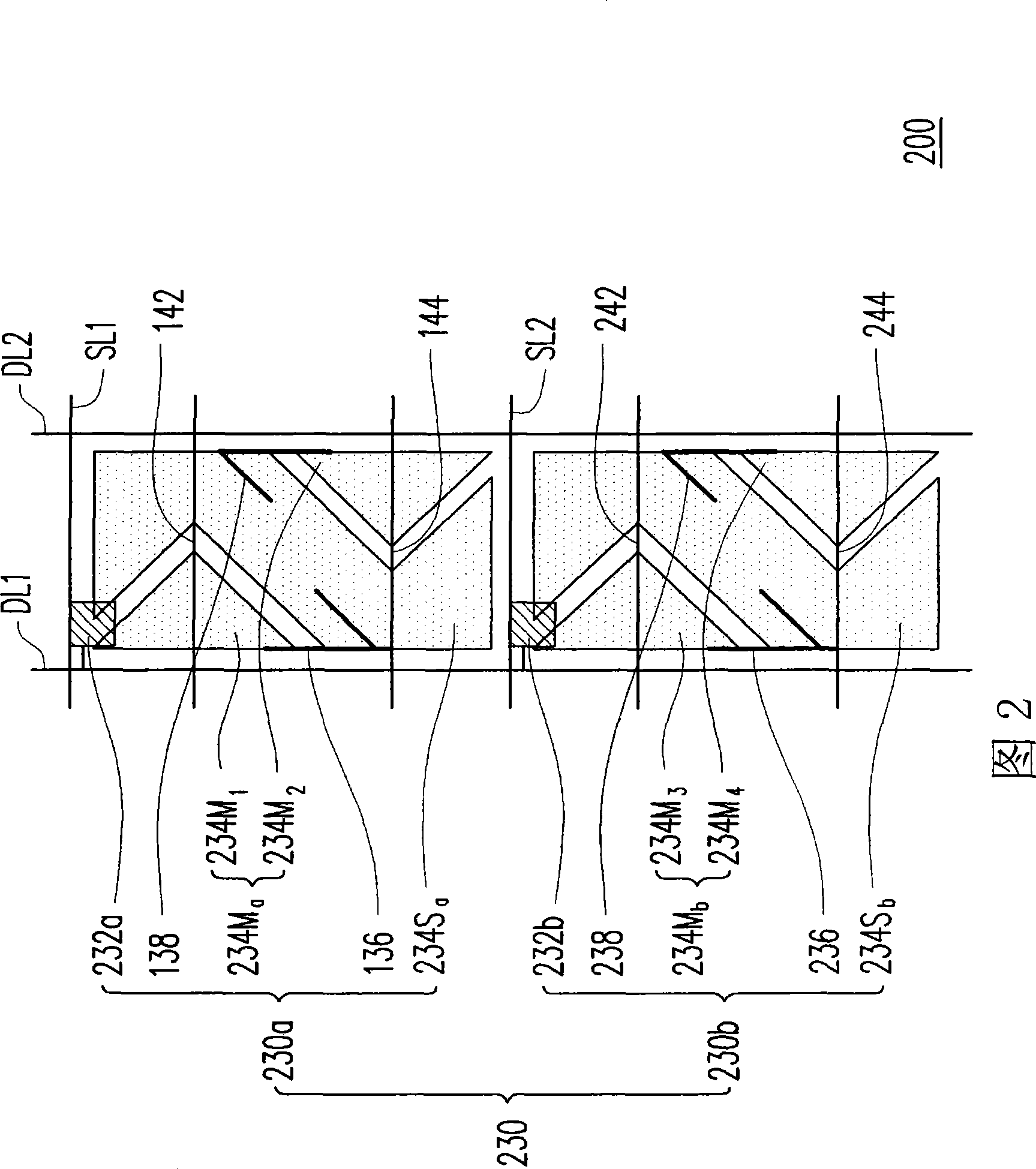 Pixel array of LCD