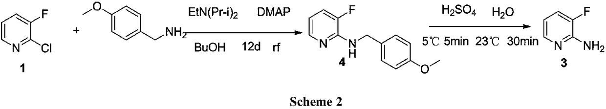 A kind of preparation technology of 2-amino-3-fluoropyridine