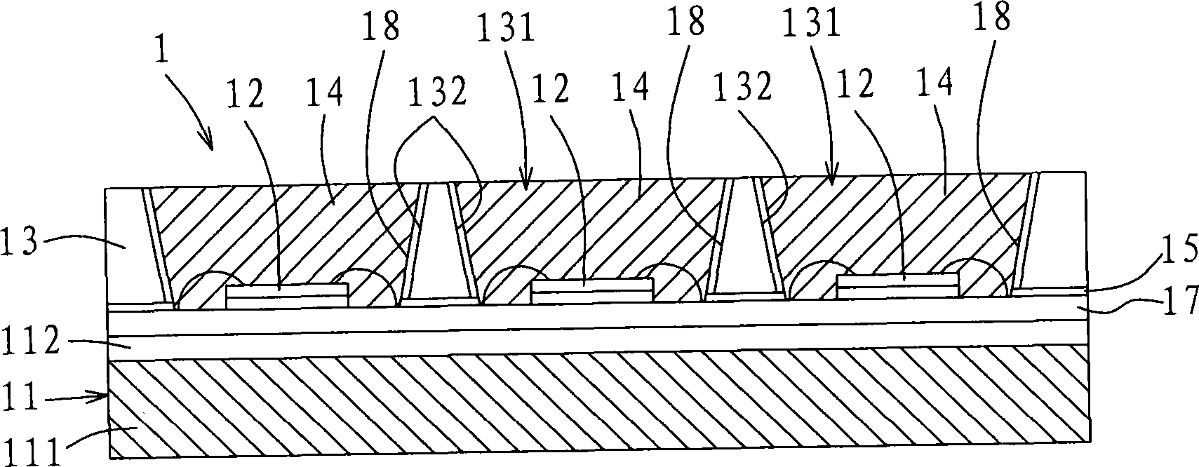 Light emitting diode surface light source device