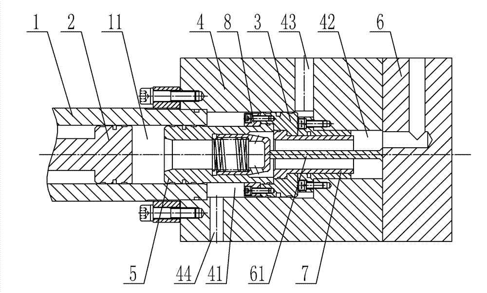 One-way valve injection device for die casting machine