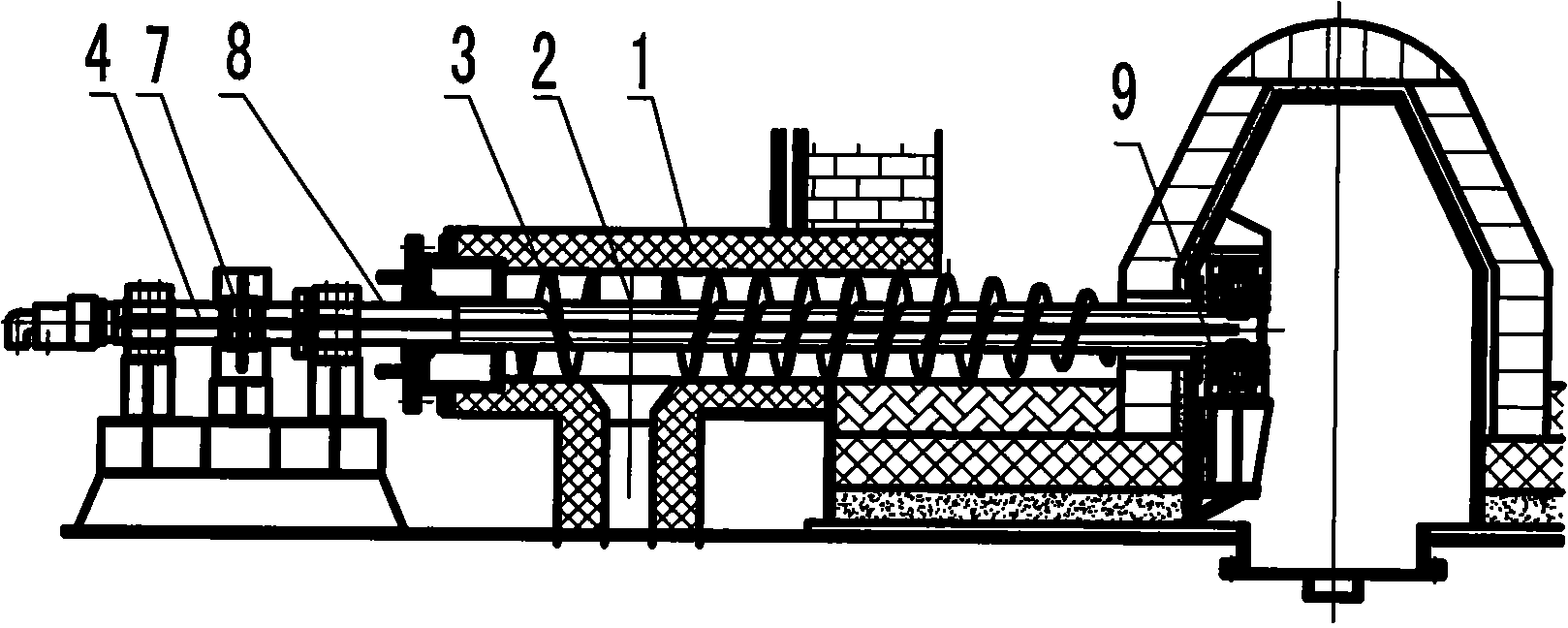 High-temperature water cooling spiral conveyor