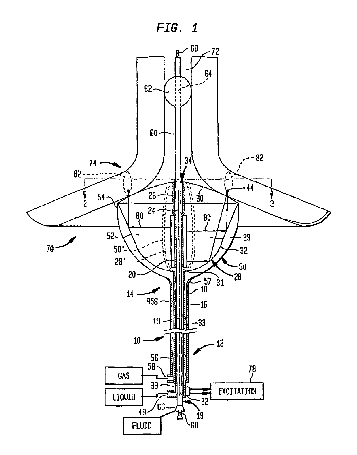 Ablation device with optimized input power profile and method of using the same