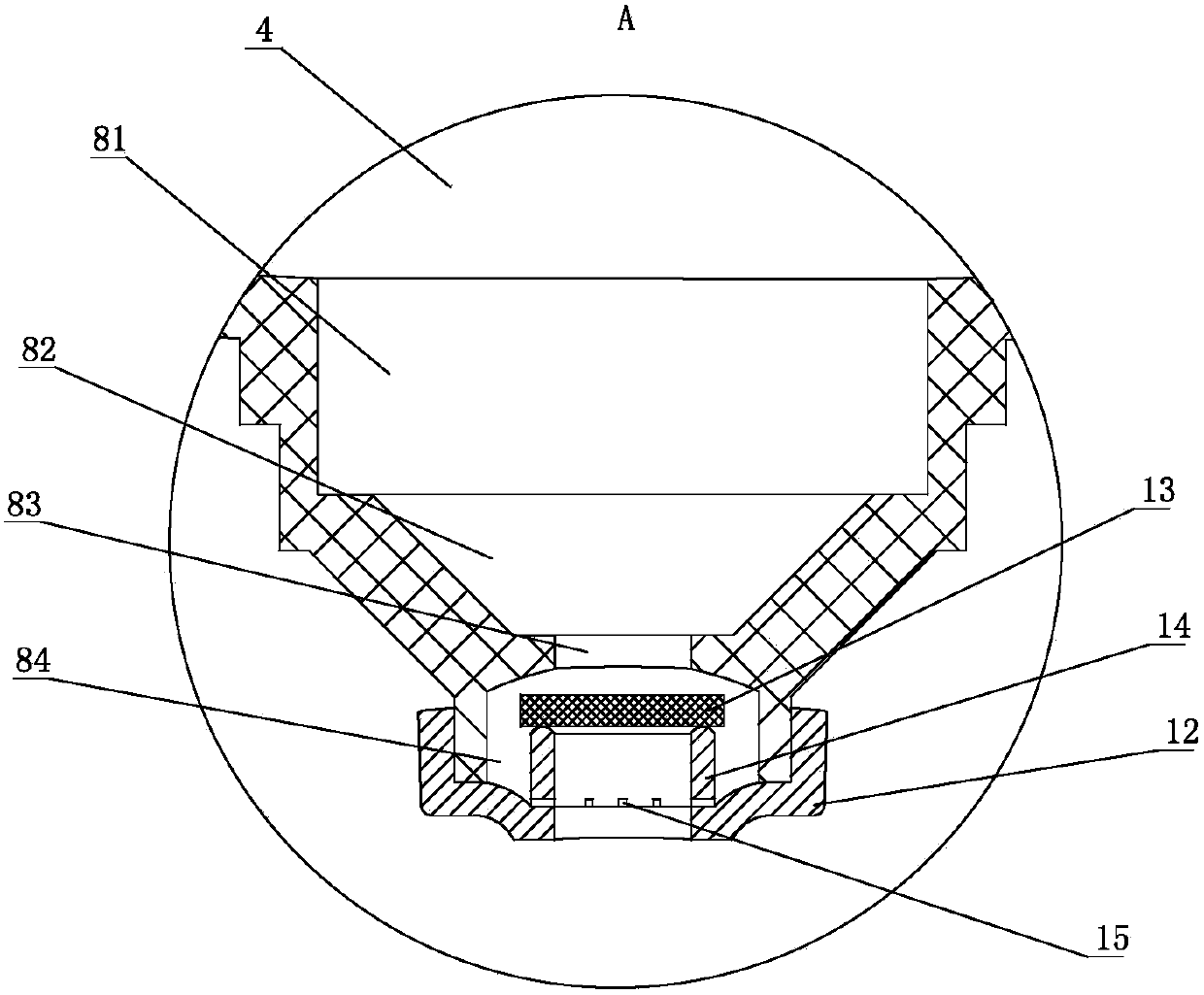 Horizontal type oil-gas separator for diesel engine