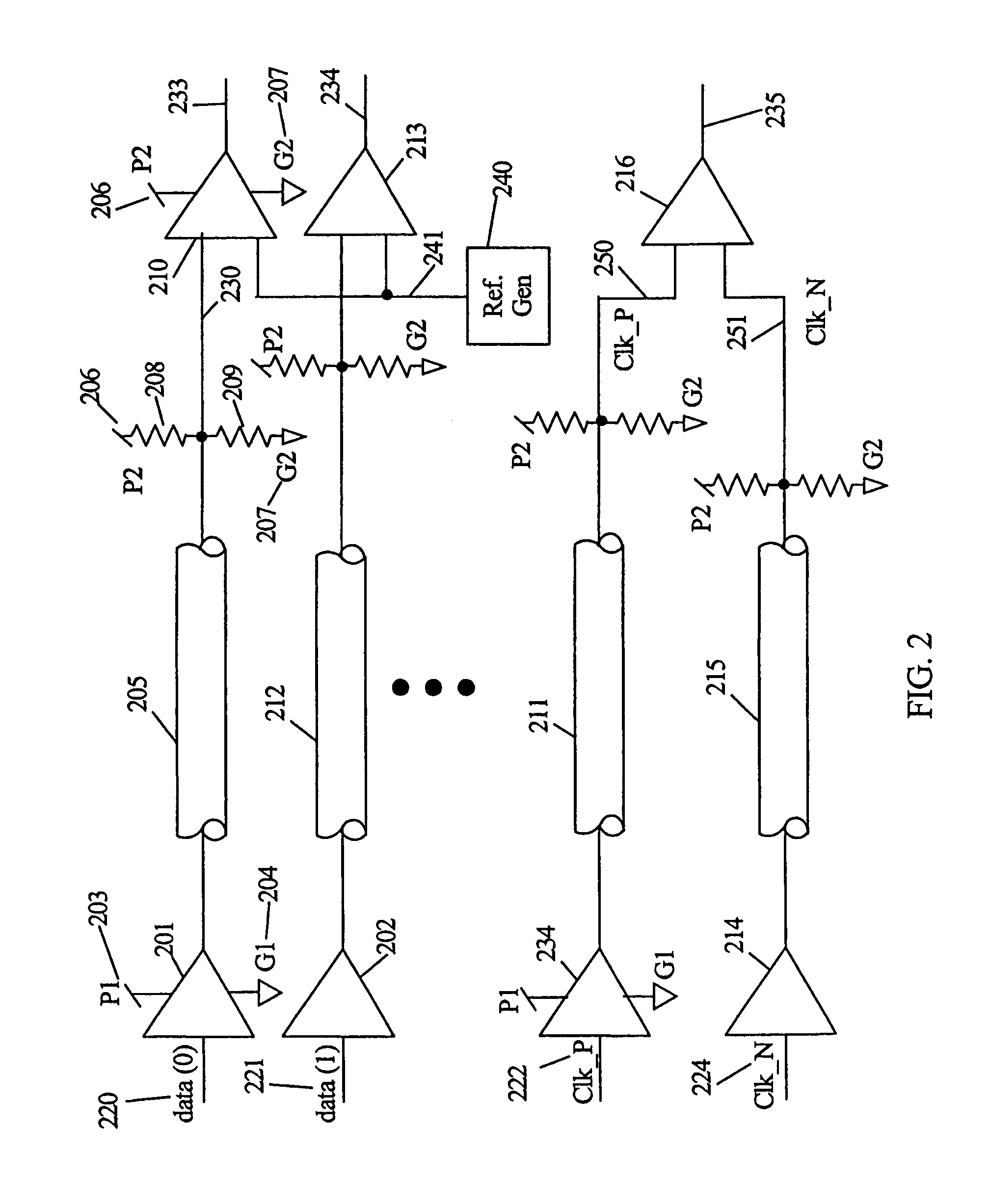 Circuit for optimizing a delay line used to de-skew received data signals relative to a received clock signal