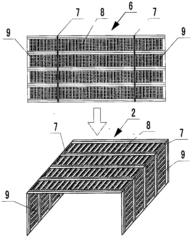 Steel net cage filling body