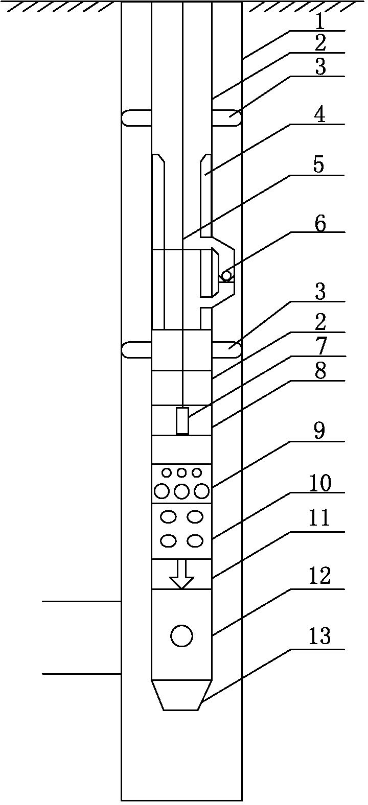 Small-diameter tubular pump pump-passing depth checking perforating and pumping combined production method