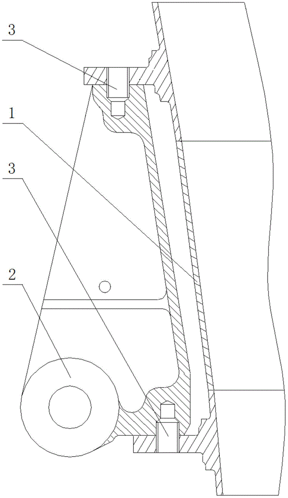 Intermediate casing ring repairing method