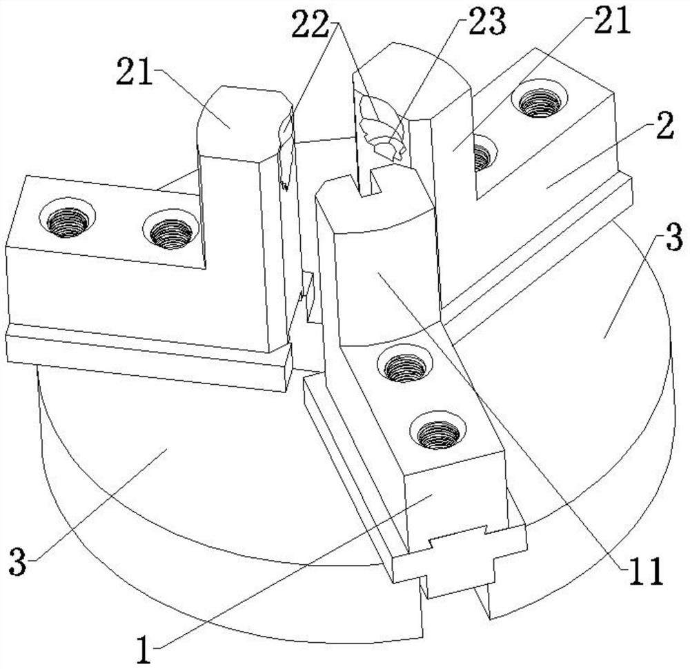 Double-face integrated machining clamp of pumping connector and machining method of double-face integrated machining clamp