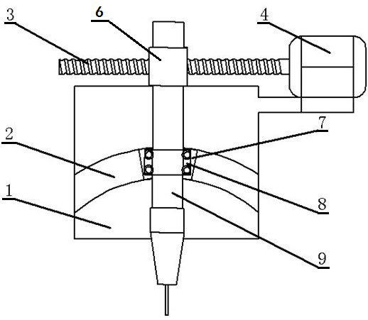 Welding gun angle real-time automatic adjusting device