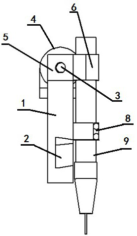 Welding gun angle real-time automatic adjusting device