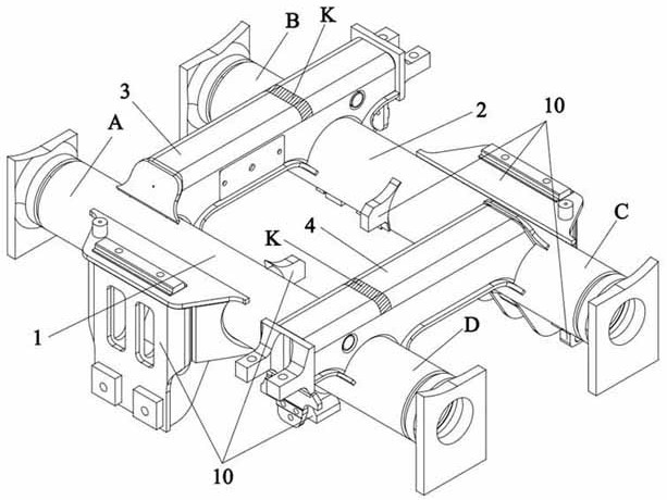 Application method of correcting device for warpage deformation of well-shaped frame beams