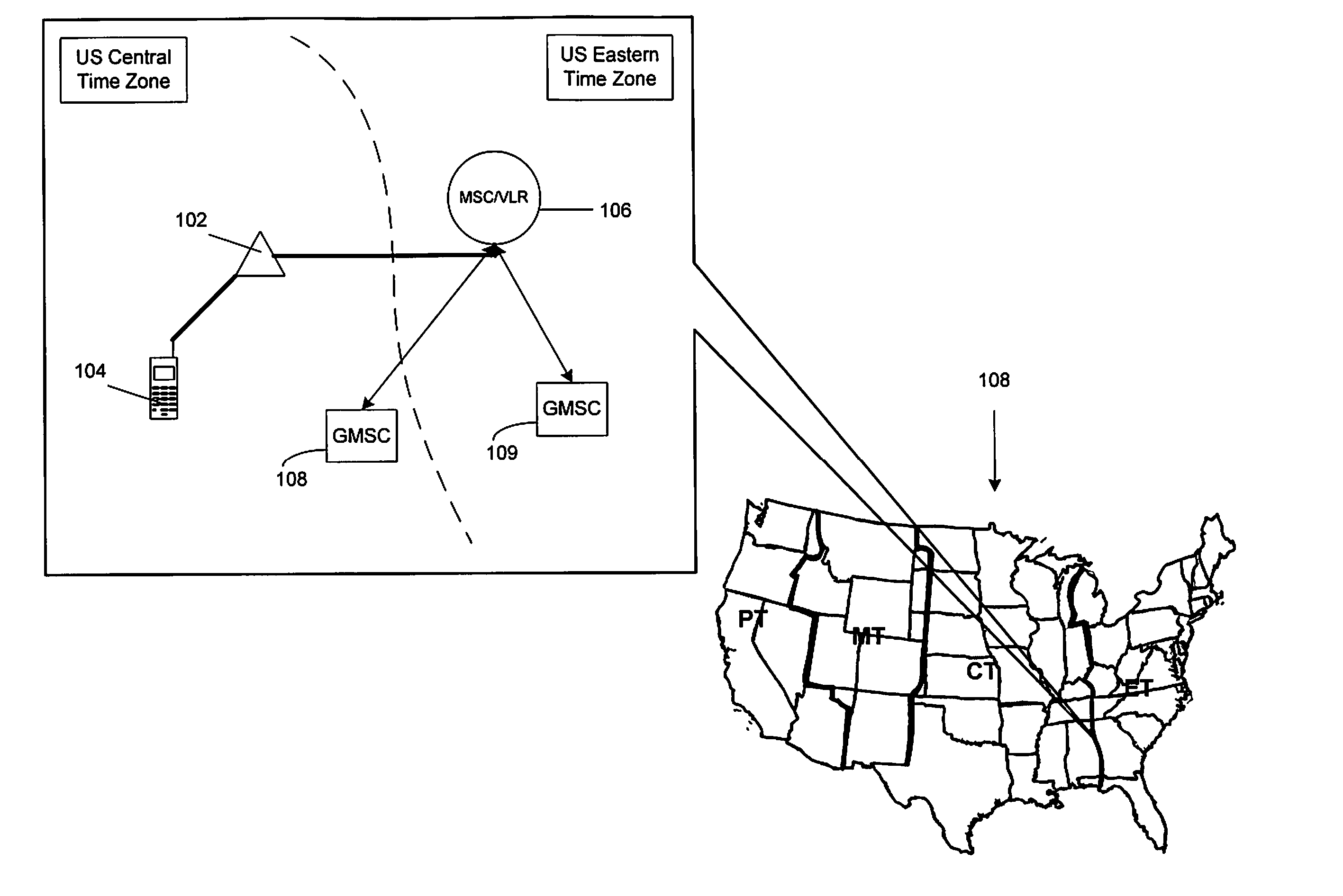 Method and system for calculating a local time for a user equipment in an intelligent network