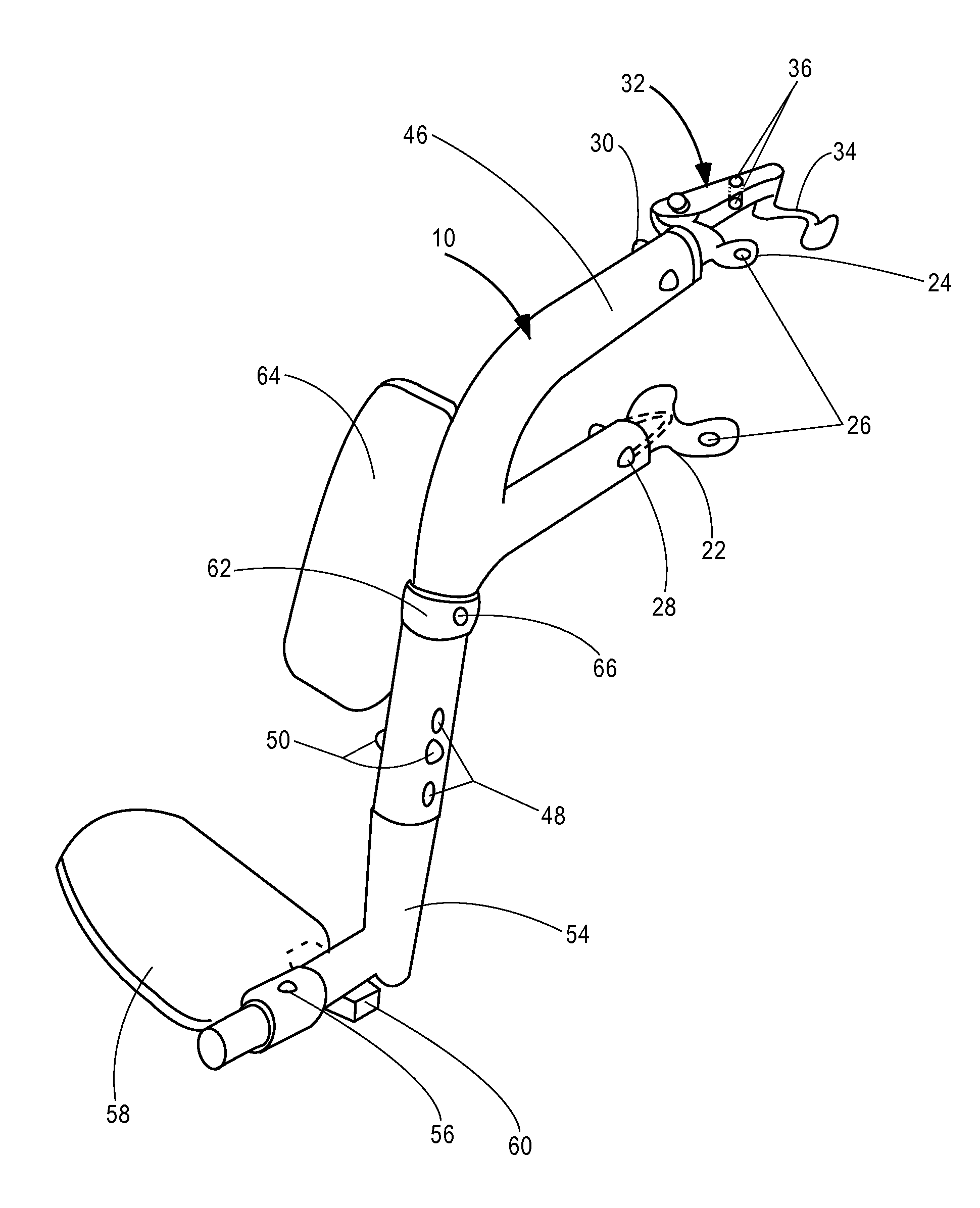 Reversible footrest