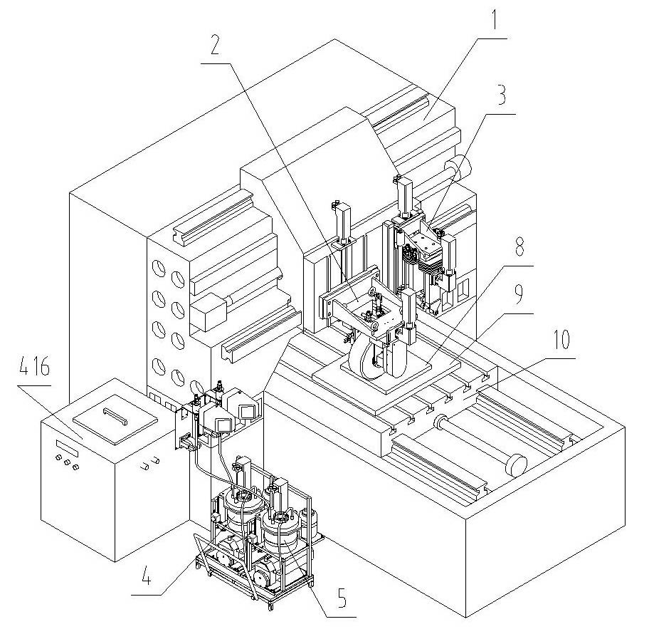 Double-flexible-grinding-head magnetorheological polishing device