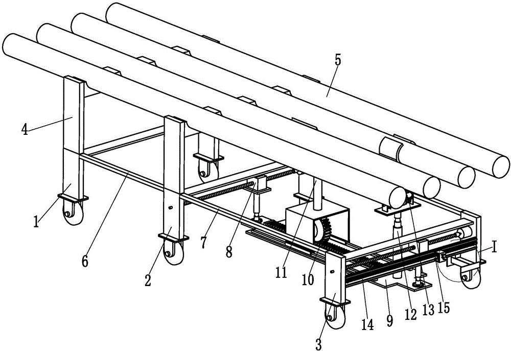 Automatic telegraph pole installing machine special for power distribution network power transmission line