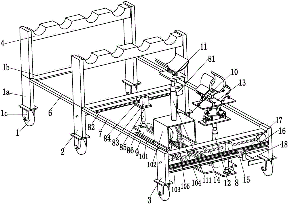 Automatic telegraph pole installing machine special for power distribution network power transmission line