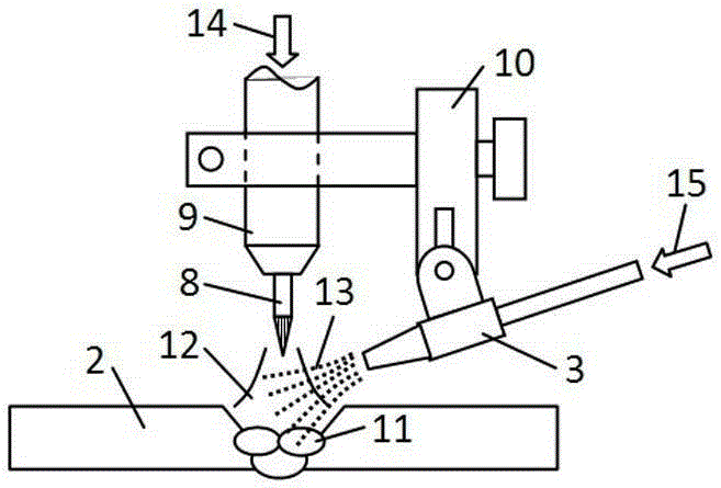 Alloy powder filled tungsten argon arc welding method for aluminum alloy