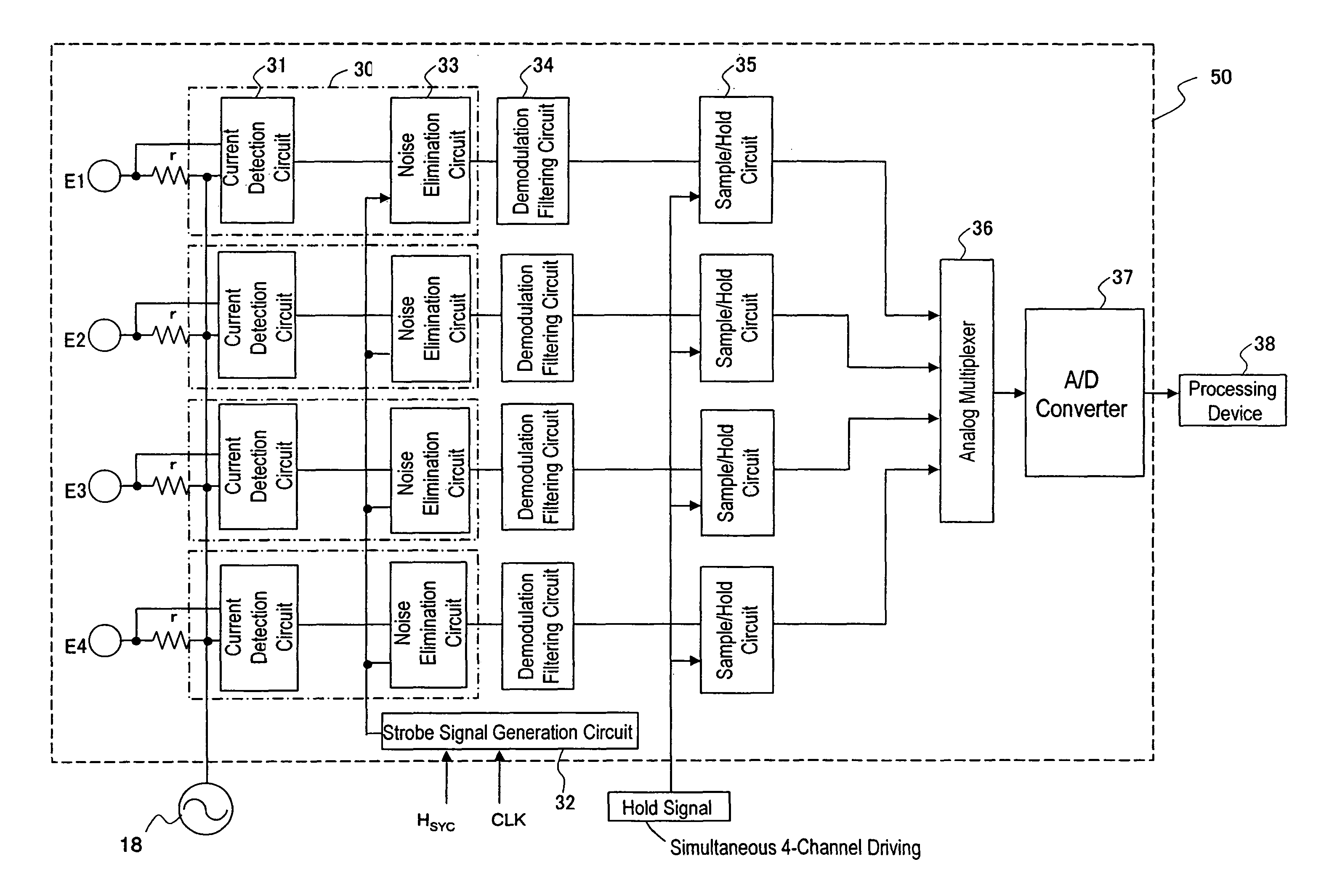 Display device with touch sensor, and drive method for the device